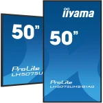 iiyama LH5075UHS-B1AG ecrã de sinalização Plasma digital 125,7 cm (49.5") LCD Wi-Fi 500 cd/m² 4K Ultra HD Preto Processador built-in Android 11 24/7