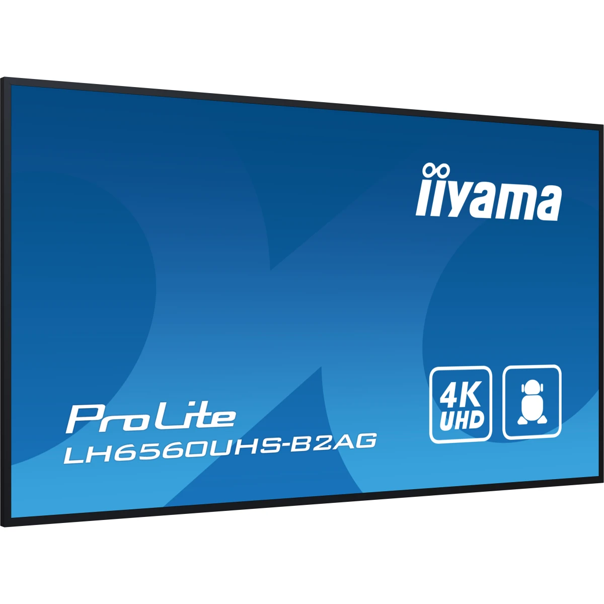 iiyama LH6560UHS-B2AG ecrã de sinalização Quadro digital 165,1 cm (65") LED Wi-Fi 500 cd/m² 4K Ultra HD Preto Processador built-in Android 11 24/7