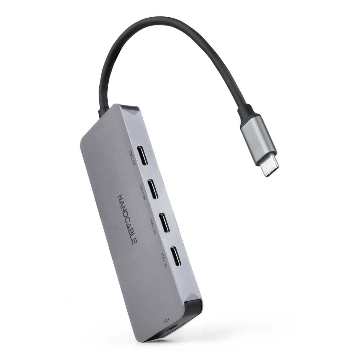 Nanocable 10.16.4505 hub de interface USB 3.2 Gen 1 (3.1 Gen 1) Type-C 5000 Mbit/s Cinzento