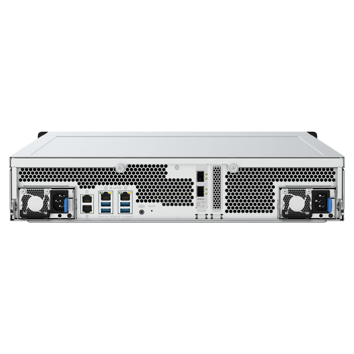 QNAP TDS-h2489FU NAS Rack (2U) Intel Xeon Silver 4314 128 GB DDR4 0 TB QuTS hero Preto, Prateado