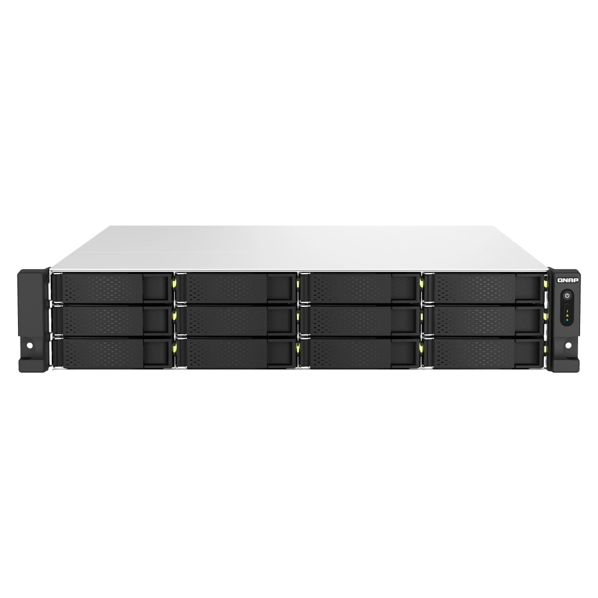 QNAP TS-h1887XU-RP NAS Rack (2U) Intel Xeon E E-2334 16 GB DDR4 QuTS hero Preto, Branco