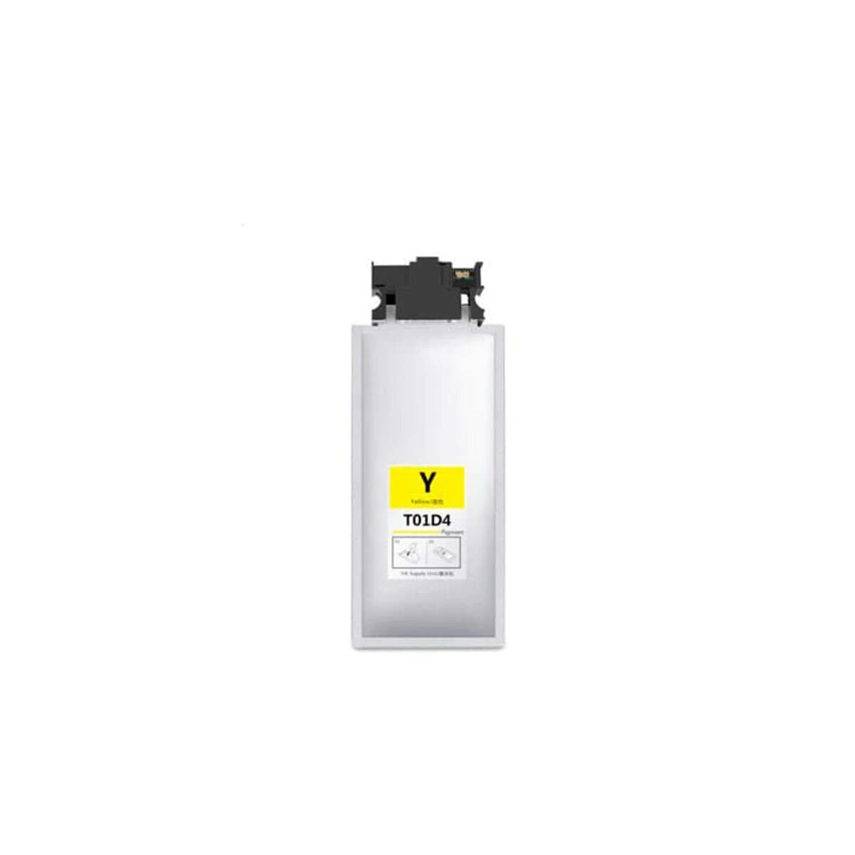 Cartucho de tinta pigmentada genérico Epson T01D4/T01C4 Amarillo - Substitui C13T01D400/C13T01C400