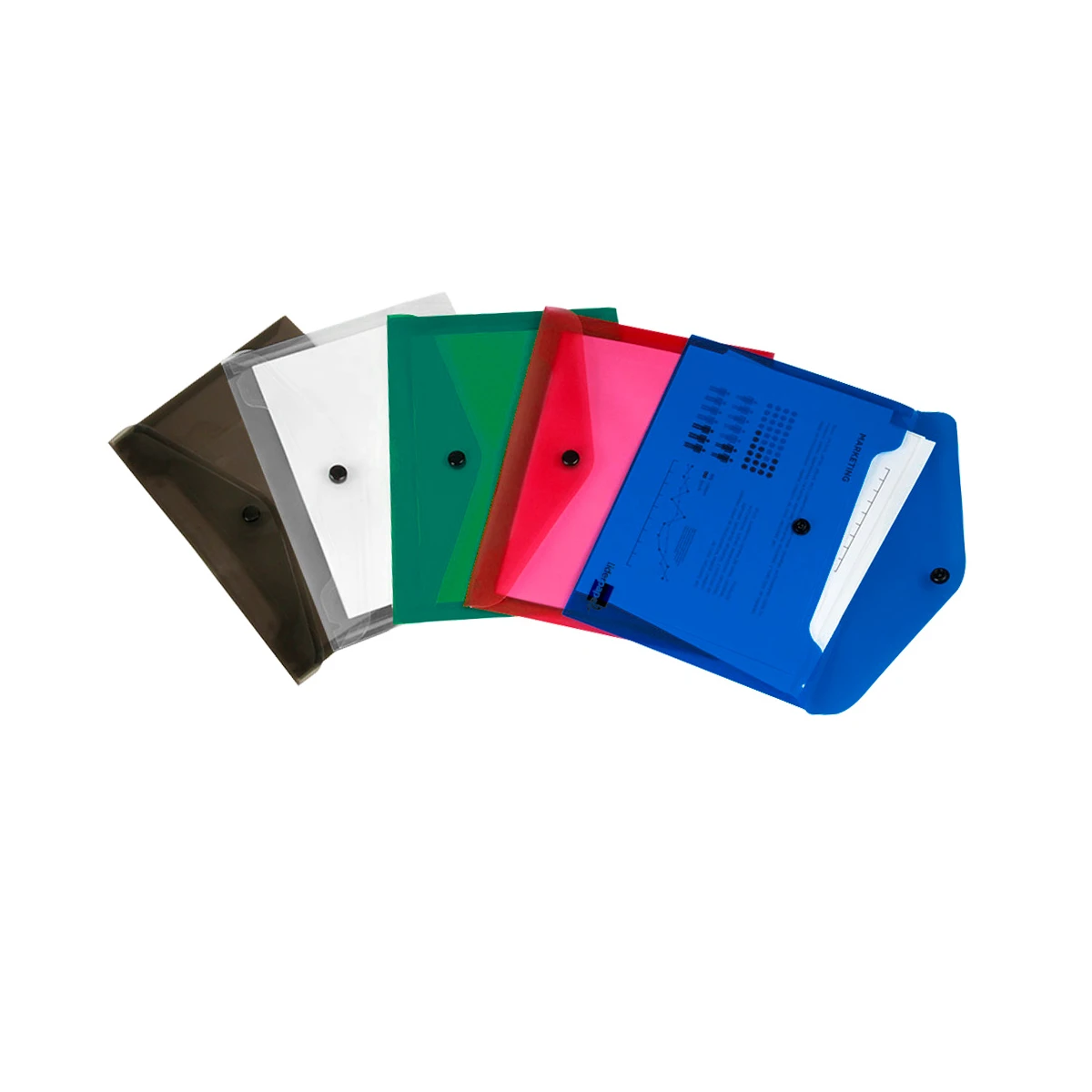 Bolsa porta documentos liderpapel com mola din a5 preto opaco