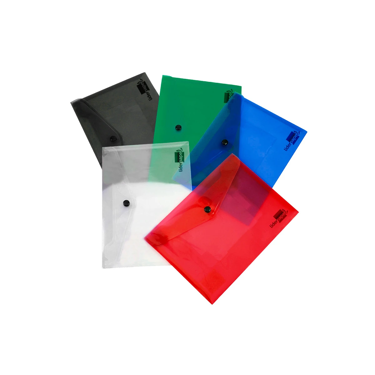 Bolsa porta documentos liderpapel com mola din a5 preto opaco