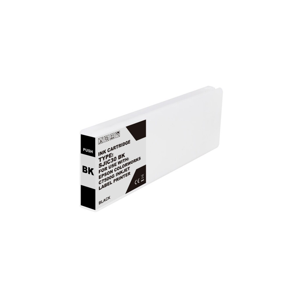 Cartucho de tinta pigmentada genérico preto Epson SJIC30P - substitui C33S020639/SJIC30P(K)