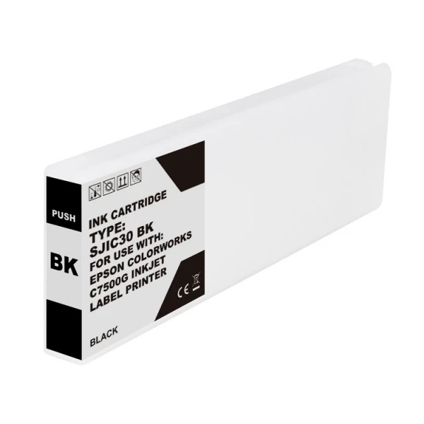 Cartucho de tinta pigmentada genérico preto Epson SJIC30P - substitui C33S020639/SJIC30P(K)