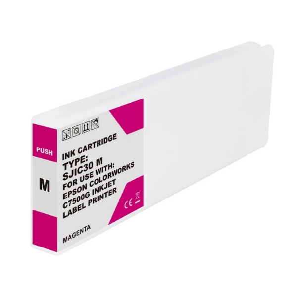 Cartucho de tinta pigmentada genérico Epson SJIC30P Magenta - Substitui C33S020641/SJIC30P(M)