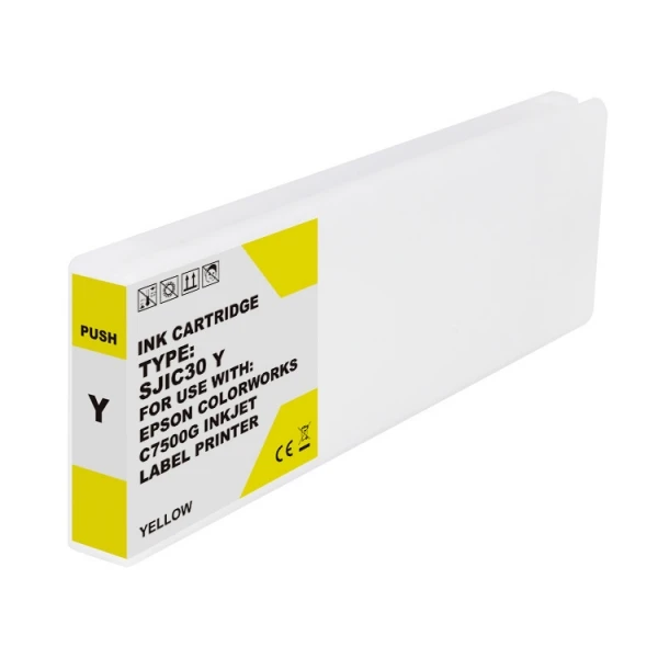 Cartucho de tinta pigmentada genérico Epson SJIC30P Amarillo - Substitui C33S020642/SJIC30P(Y)