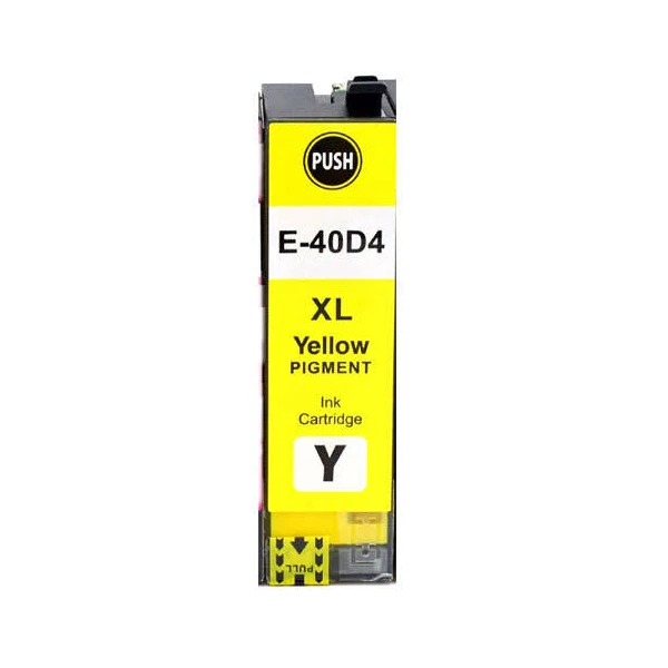 Cartucho de tinta pigmentada genérico Epson T40D4 Amarillo - substitui C13T40D440/C13T40C440