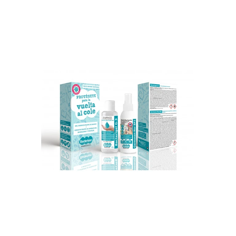 PACK BACTERISAN GEL DESINFETANTE 60ML + LIMPADOR DE SUPERFÍCIE 60 ML BACTERISAN PACK