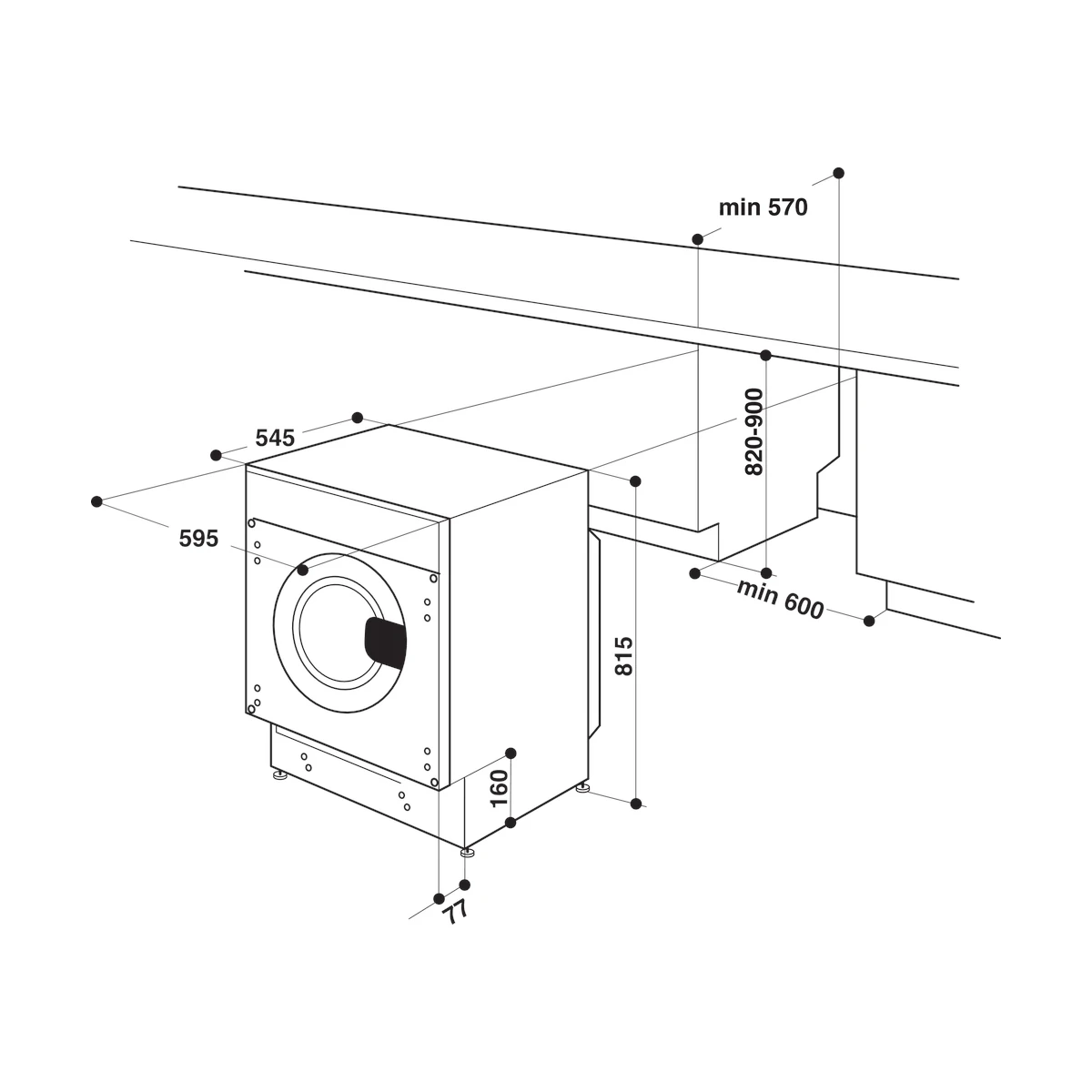 MÁQUINA DE LAVAR E SECAR ROUPA HOTPOINT - BI WDHG 861485 EU