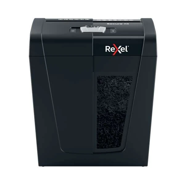 Destruidor de papel manual Rexel Secure X8 P-4 Particle Cut - Destrói até 8 folhas de uma vez - Capacidade do compartimento 14L - Cor preta