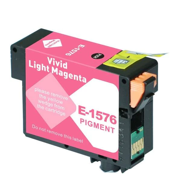 Cartucho de tinta pigmentada genérica Epson T1576 Magenta Light - substitui C13T15764010