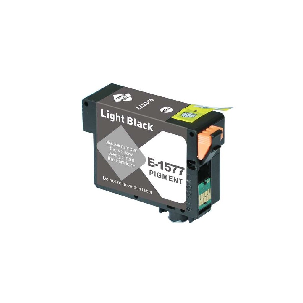 Cartucho de tinta pigmentada genérico Epson T1577 Light Black - Substitui C13T15774010