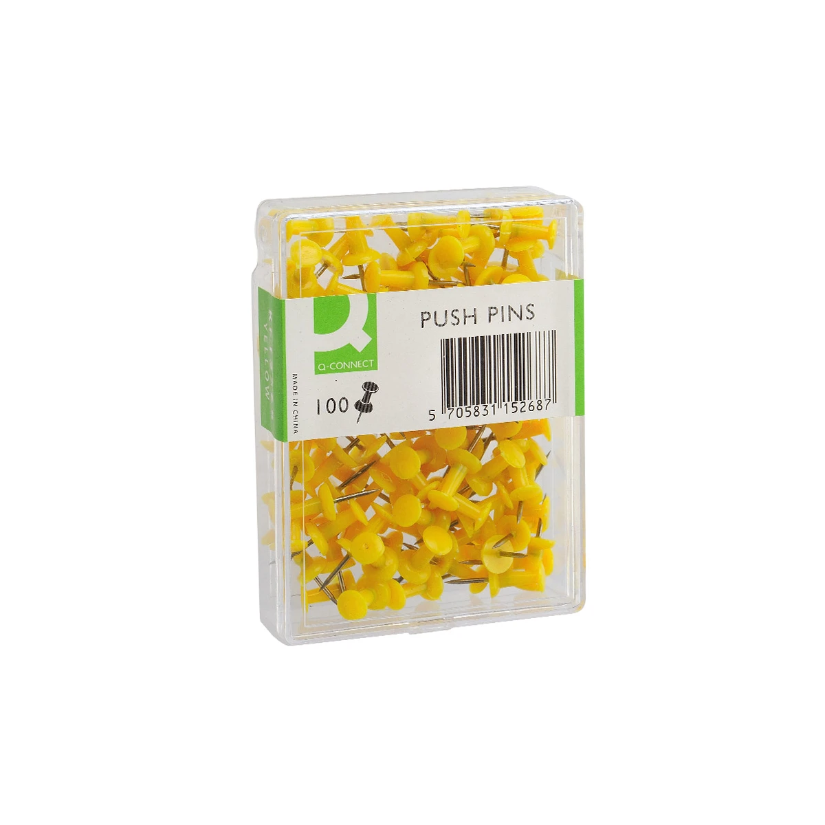 Alfinetes de sinalizacao amarelo caixa com 100 unidades