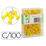 Alfinetes de sinalizacao amarelo caixa com 100 unidades
