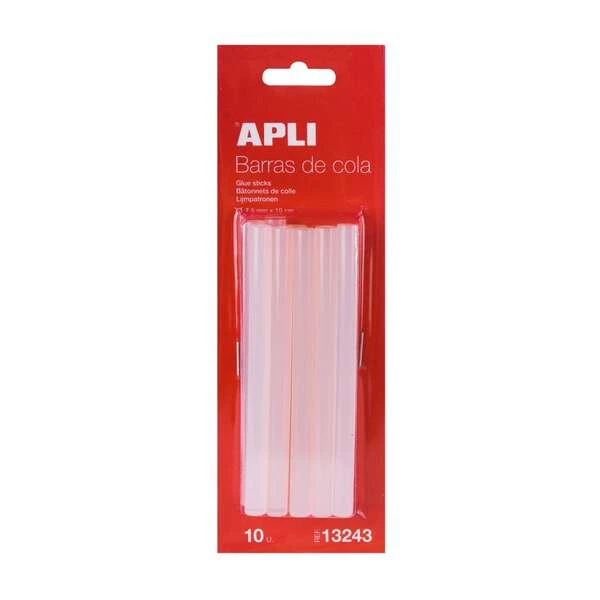 Apli Pacote de 10 bastões de cola quente Ø 7,5 mm x 10 cm