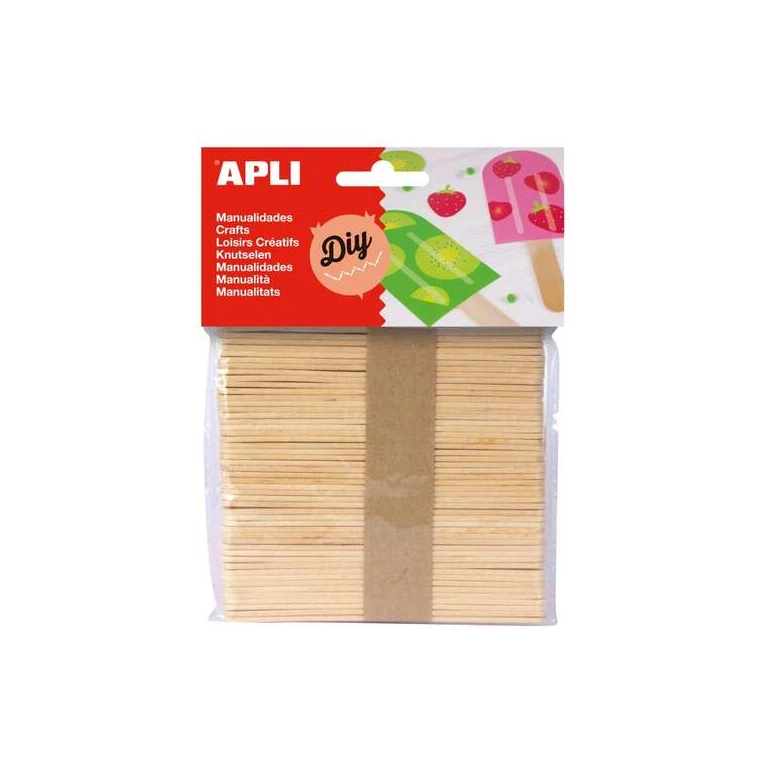 Pacote Apli com 50 varas de madeira natural 114 x 10 mm - cor madeira