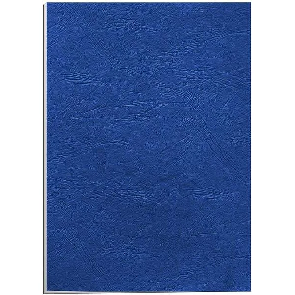 Fellowes Pacote de 100 capas de papelão de couro sintético A4 - 250 gr - cor azul