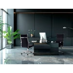 Cadeira q-connect escritorio bosa imitacao de pele base metalica alt max 1130 larg 550 prof 630 mm rodas premium cor pre