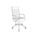 Cadeira q-connect escritorio bosa imitacao de pele base metalica alt max 1130 larg 550 prof 630 mm rodas premium cor pre