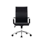 Cadeira q-connect escritorio bosa imitacao de pele base metalica alt max 1130 larg 550 prof 630 mm rodas premium cor pre