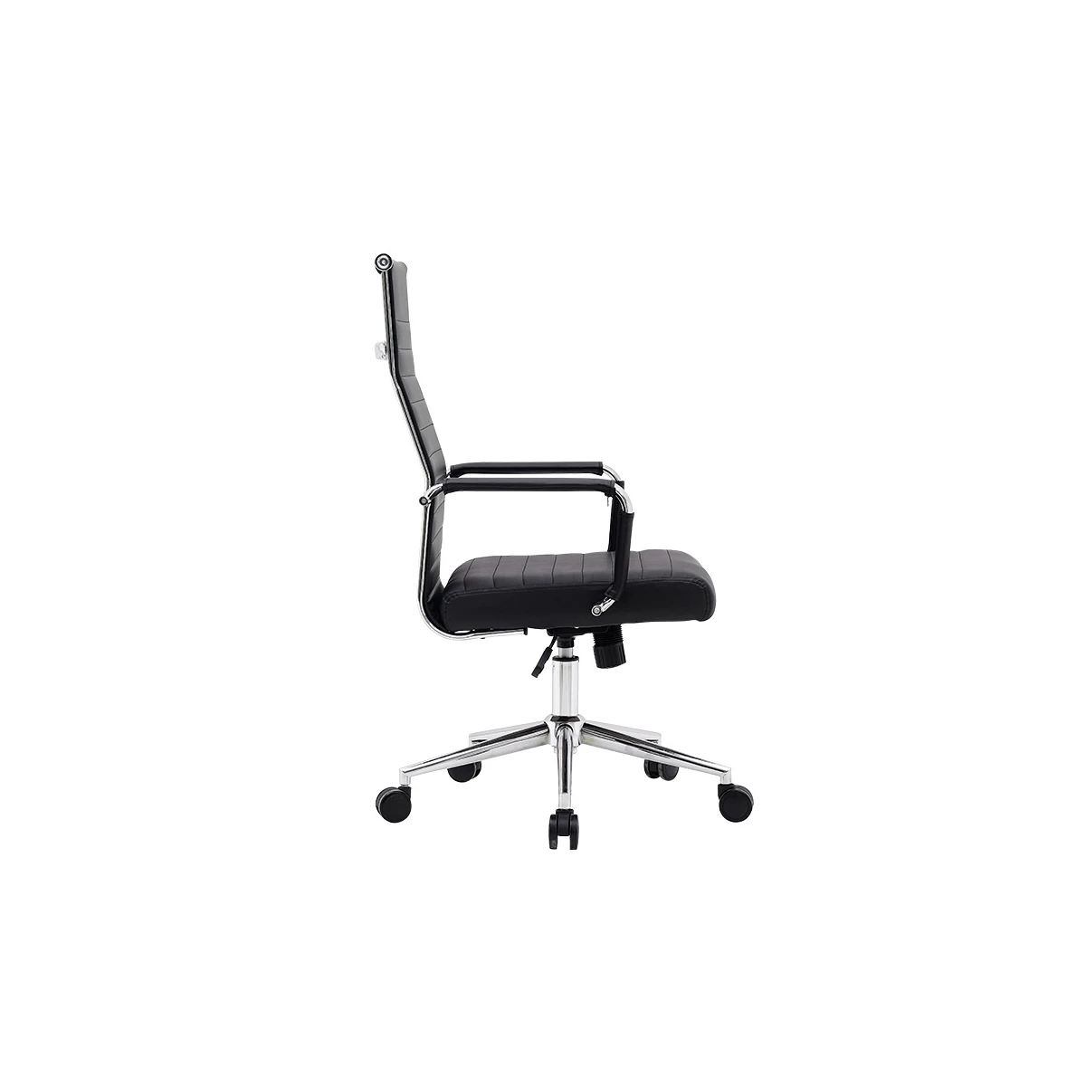 Cadeira q-connect escritorio bosa imitacao de pele base metalica alt max 1130 larg 550 prof 630 mm rodas premium cor pre