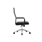 Cadeira q-connect escritorio bosa imitacao de pele base metalica alt max 1130 larg 550 prof 630 mm rodas premium cor pre