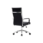 Cadeira q-connect escritorio bosa imitacao de pele base metalica alt max 1130 larg 550 prof 630 mm rodas premium cor pre