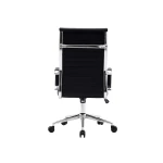 Cadeira q-connect escritorio bosa imitacao de pele base metalica alt max 1130 larg 550 prof 630 mm rodas premium cor pre