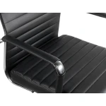 Cadeira q-connect escritorio bosa imitacao de pele base metalica alt max 1130 larg 550 prof 630 mm rodas premium cor pre