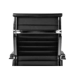 Cadeira q-connect escritorio bosa imitacao de pele base metalica alt max 1130 larg 550 prof 630 mm rodas premium cor pre