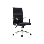 Cadeira q-connect escritorio bosa imitacao de pele base metalica alt max 1130 larg 550 prof 630 mm rodas premium cor pre