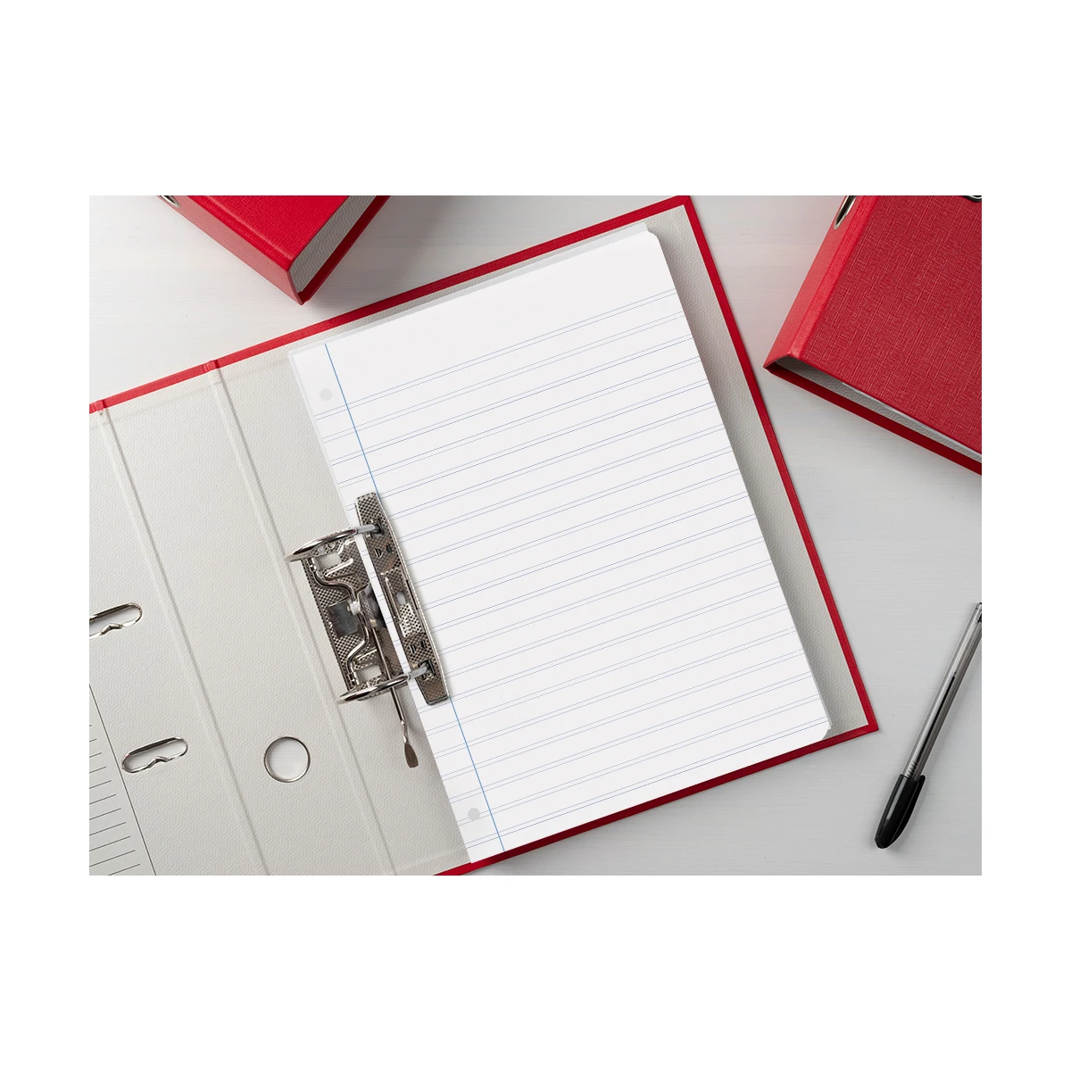Recambio liderpapel a4 100 hojas 100g/m2 pauta 4 3,5mm con margen 4 taladros