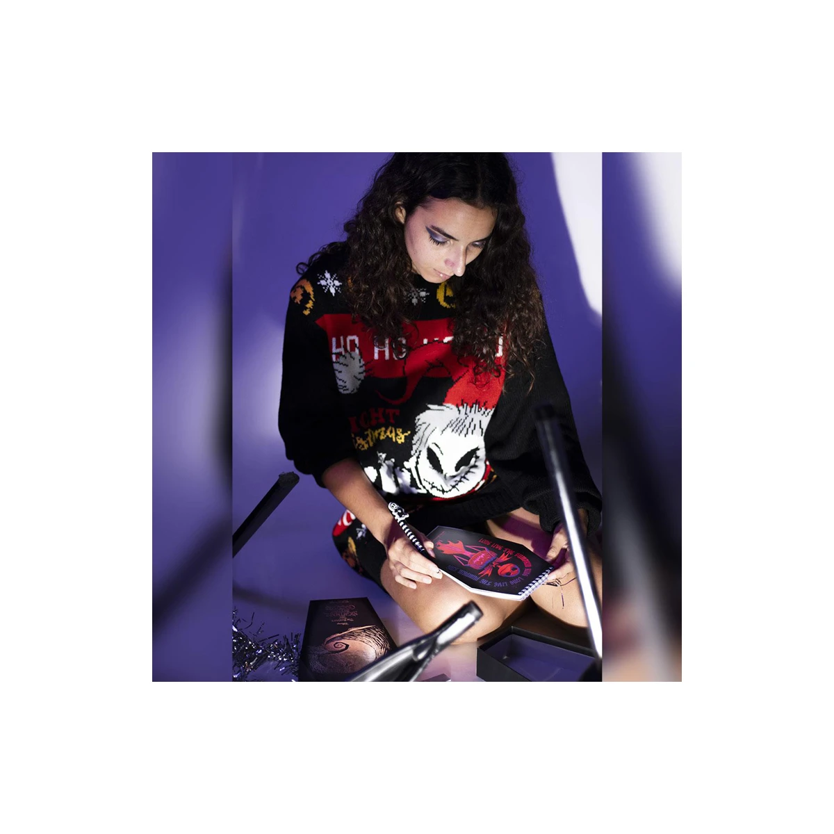 Conjunto de artigos papelaria cerda nightmare before christmas