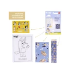 Conjunto de artigos papelaria cerda colorir bluey