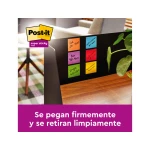 Bloco de notas adesivas post it super sticky carnival 100% pefc 76x127 mm pack de 6 blocos cores sortidas