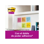 Bloco de notas adesivas post it super sticky carnival 100% pefc 76x127 mm pack de 6 blocos cores sortidas