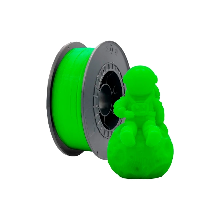Filamento 3D PLA - Diâmetro 1,75mm - Bobina 1kg - Cor Verde Fluorescente