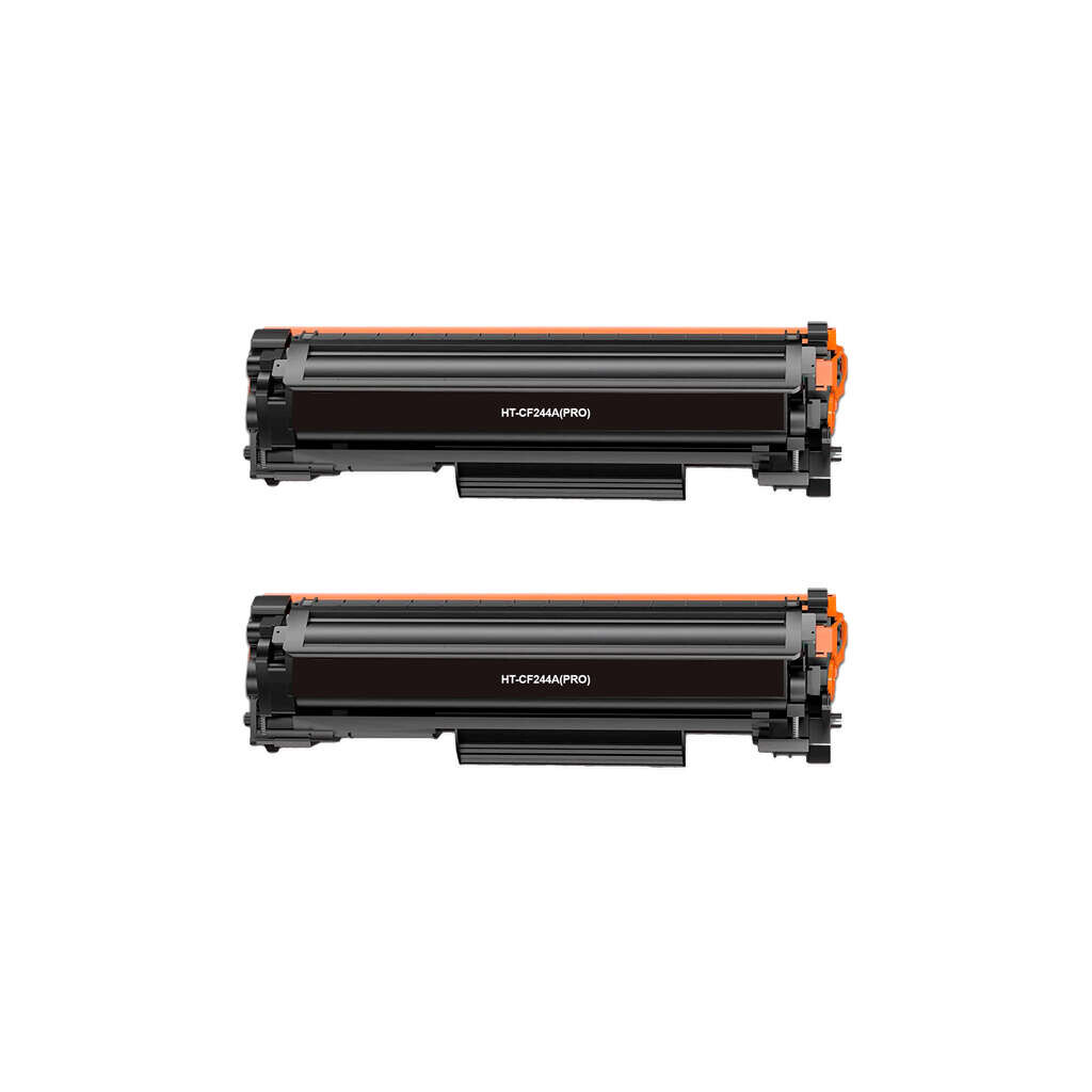 Pacote preto HP CF244A com 2 cartuchos de toner genéricos - substitui 44A