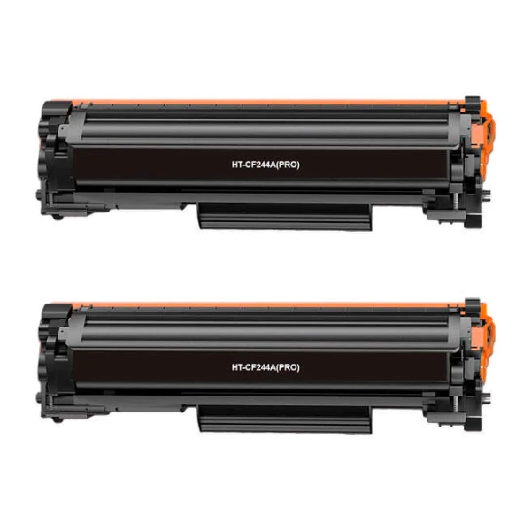 Pacote preto HP CF244A com 2 cartuchos de toner genéricos - substitui 44A