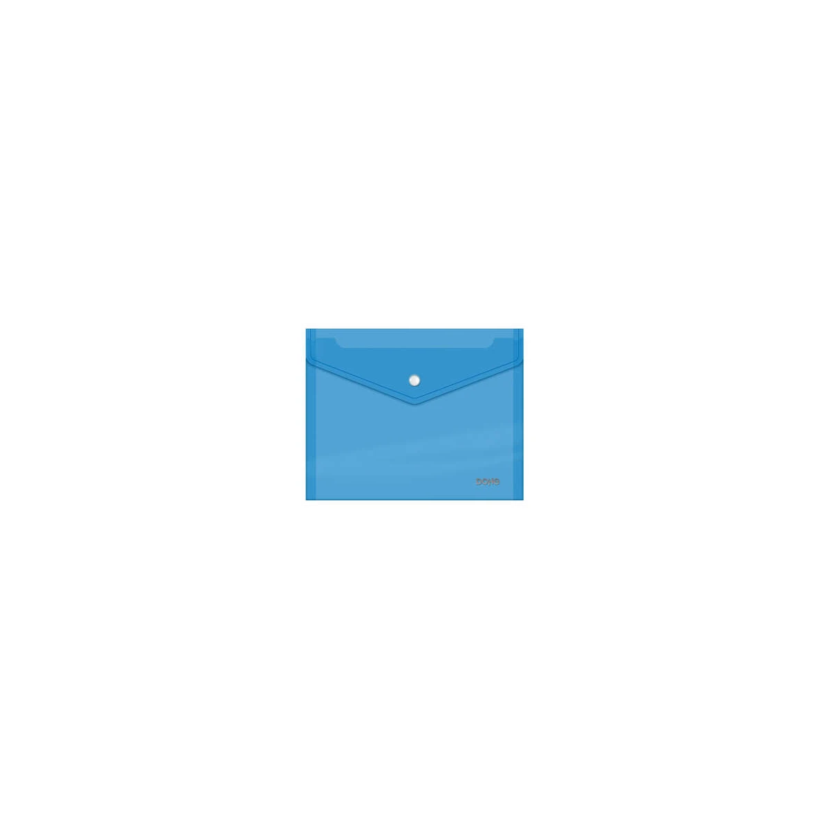 Envelope porta-documentos Dohe A5 - Fecho de pressão - Polipropileno transparente cristal 150 mícrons - Cor azul