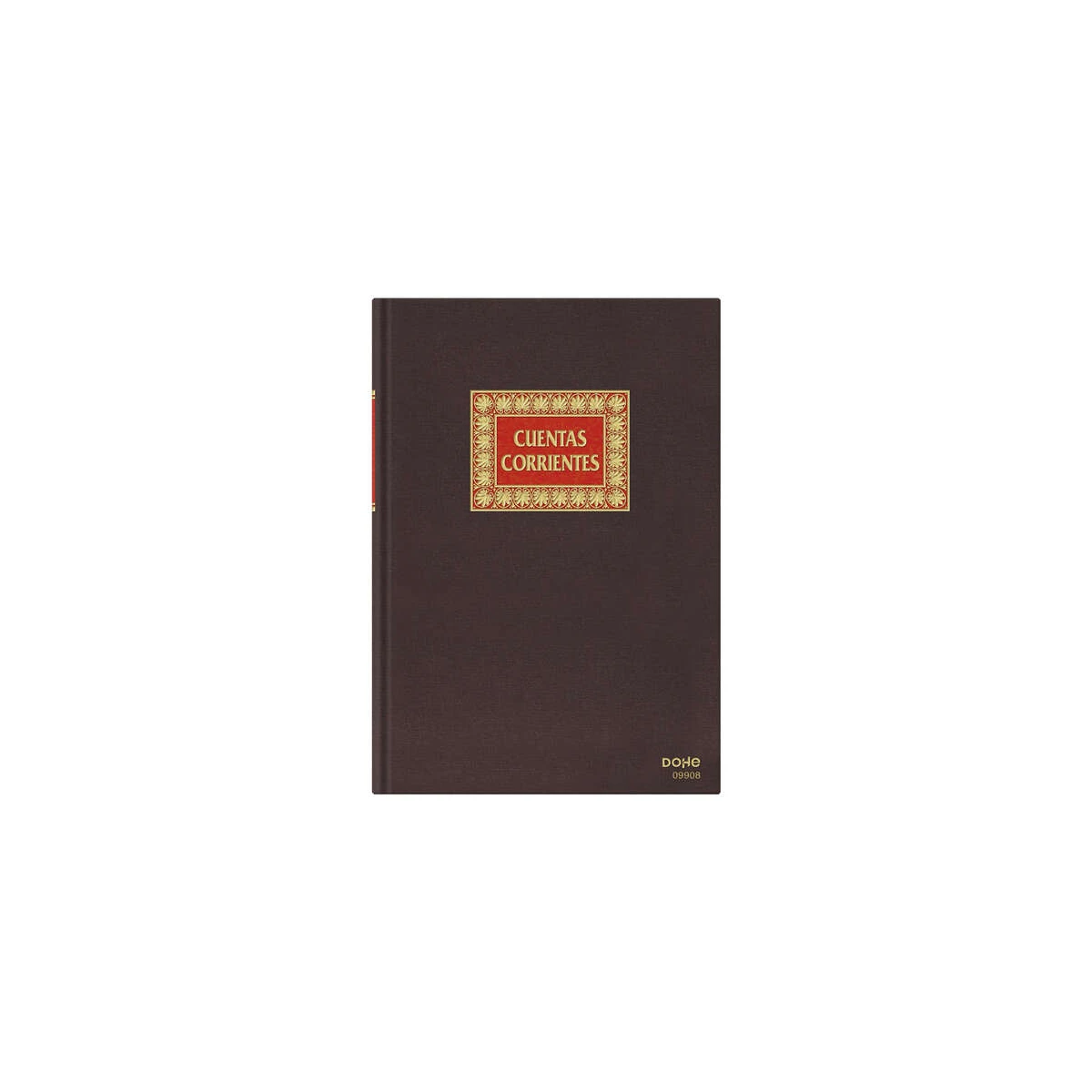 Dohe Livro de Contabilidad Cuentas Corrientes - Fólio Natural - Encadernação em Tecido - 100 Folhas 100gr Papel Offset Registro
