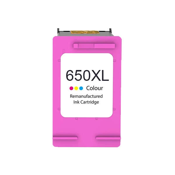 Cartucho de tinta colorido remanufaturado HP 650XL - substitui CZ102AE