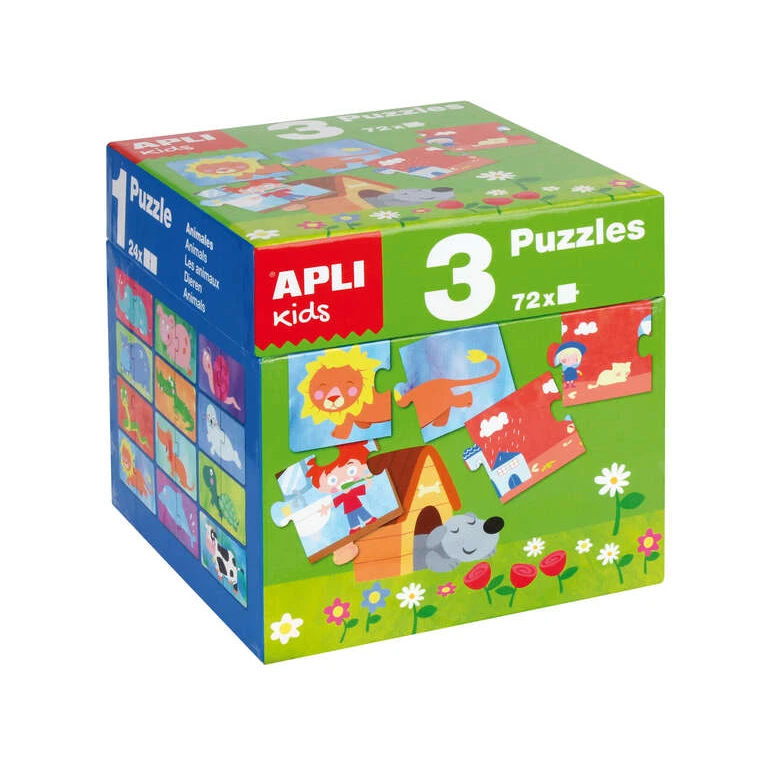 App Quebra-cabeças Educacionais - 24 Peças de 7x7cm - Desenvolvimento de Habilidades e Capacidades - Temas: Animais, Casa e Temporadas - Ideal para Crianças a partir de 3 Anos - Formato de Cubo Durável e Seguro