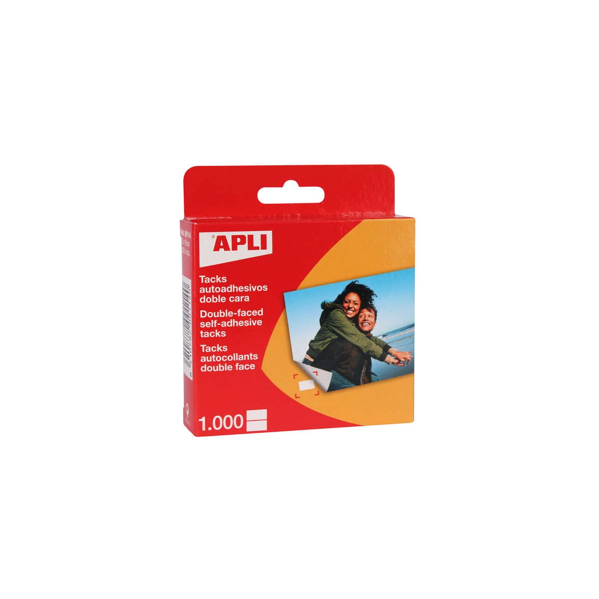 Pacote Apli com 1000 Tachas Autoadesivas Dupla Face - Tamanho 12x16mm - Ideal para Artesanato e Álbuns - Sem Ácido