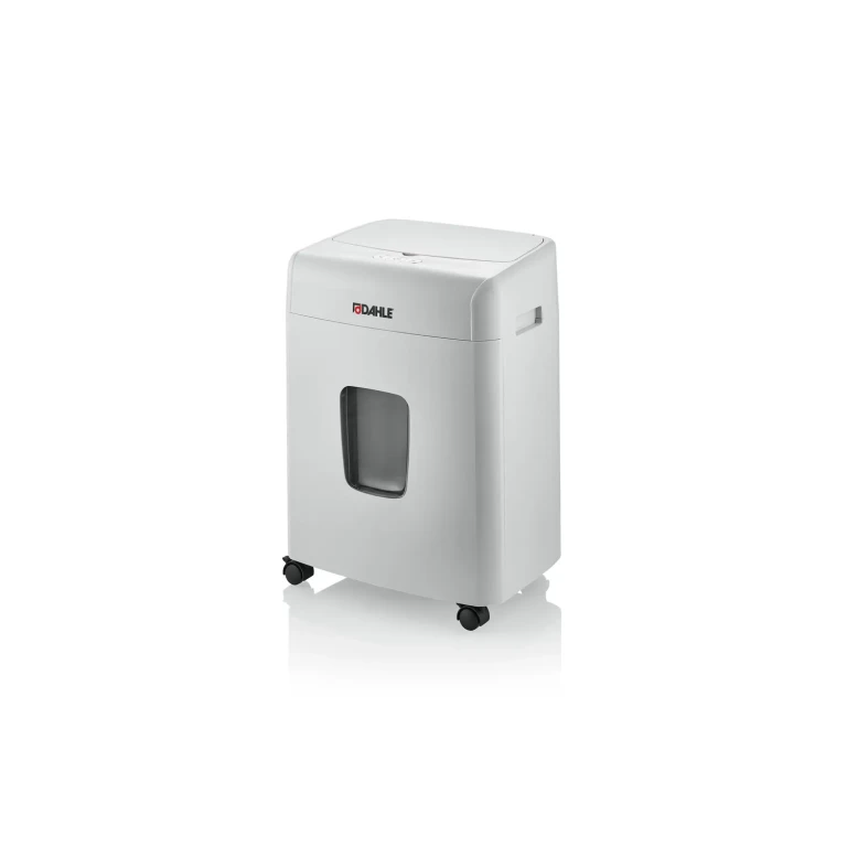 Trituradora de papel automática Dahle ShredMATIC 90 25L com rodas - Tritura até 90 folhas por carga - Corta em partículas - Adequado para papel e cartões