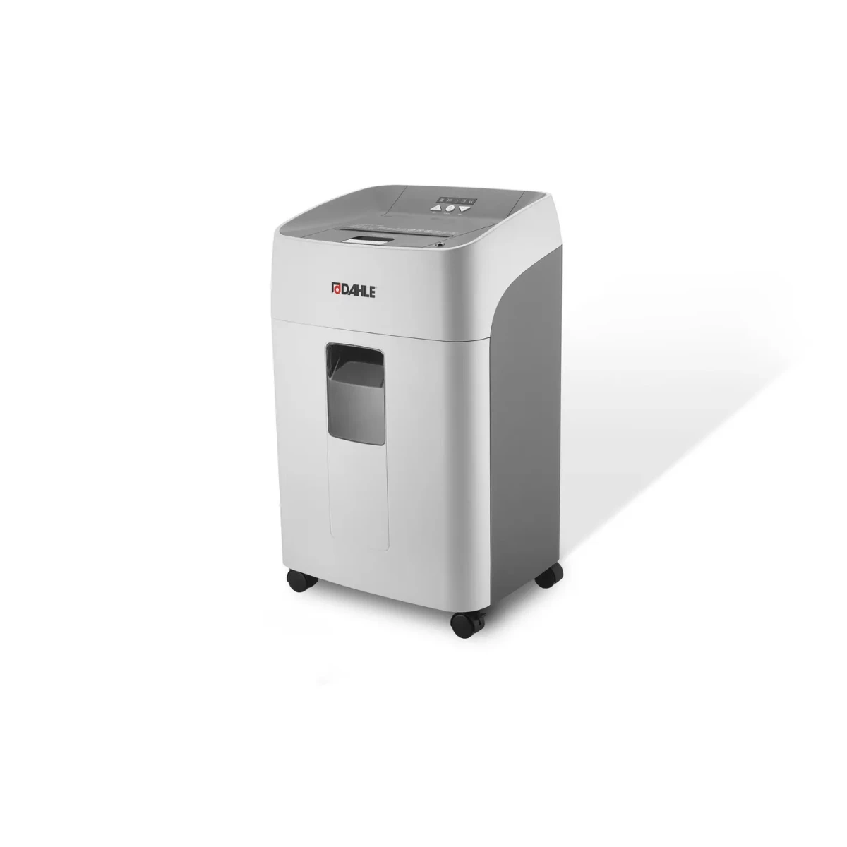 Trituradora de papel automática Dahle ShredMATIC 300 40L com rodas - Tritura até 300 folhas por carga - Corte em partículas - Adequado para papel e cartões