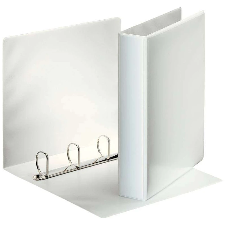 Pasta Canguru Esselte Basic Range 40mm - Mecanismo 4 Anéis Mistos - 2 Bolsos Externos - A4 - Branco