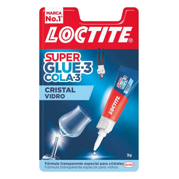 Cola loctite 3 gr original especial vidro